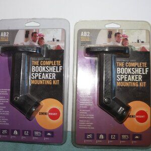 OmniMount AB2 Wall/Ceiling/Bookshelf 8 lbs Speaker Mount - QTY (2)